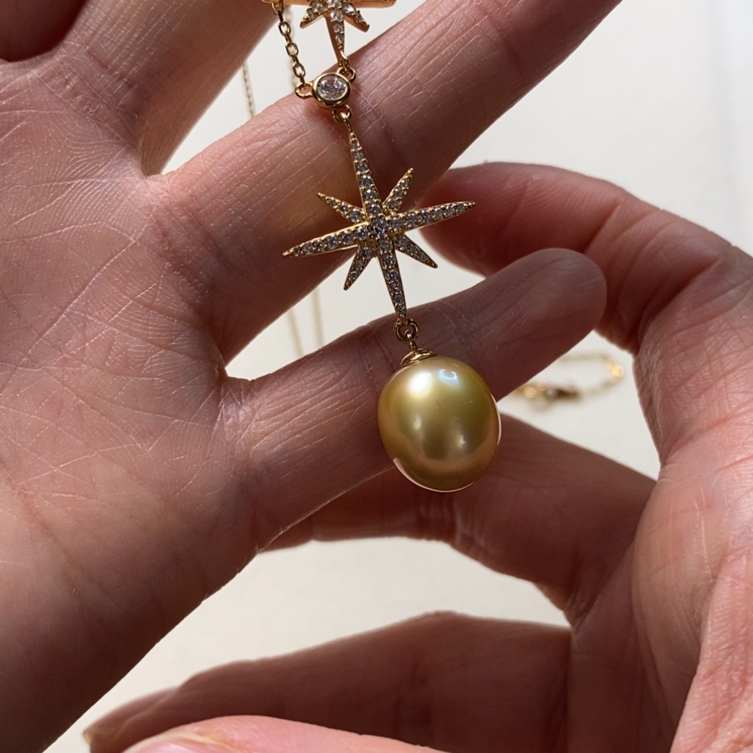 海水珍珠颈饰银S925镶嵌