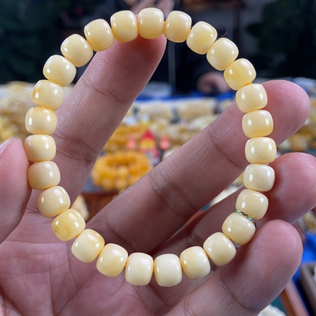 未镶嵌琥珀珠宝奇石8浓蜡老型手串8.39