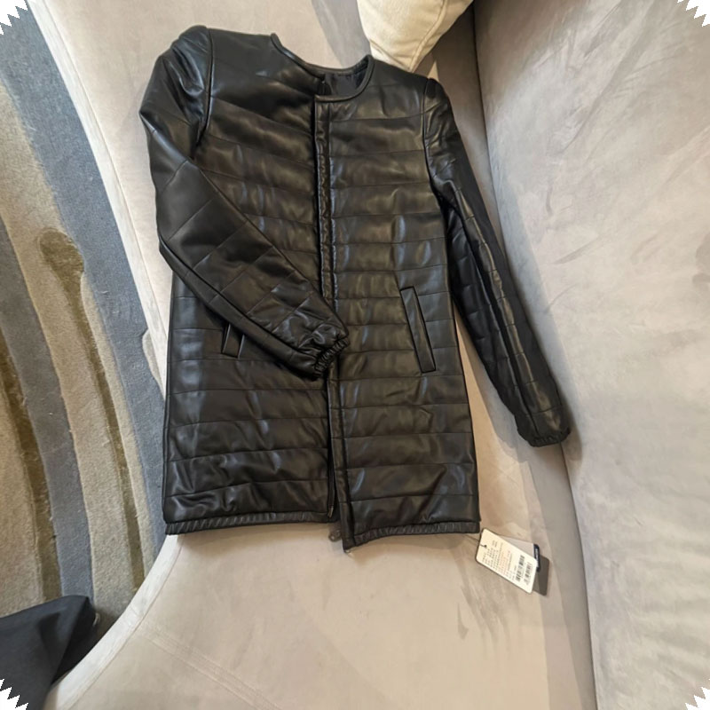 AMASS/阿玛施秋冬新款质感保暖时尚复古风羊皮革新雪丽棉服540090
