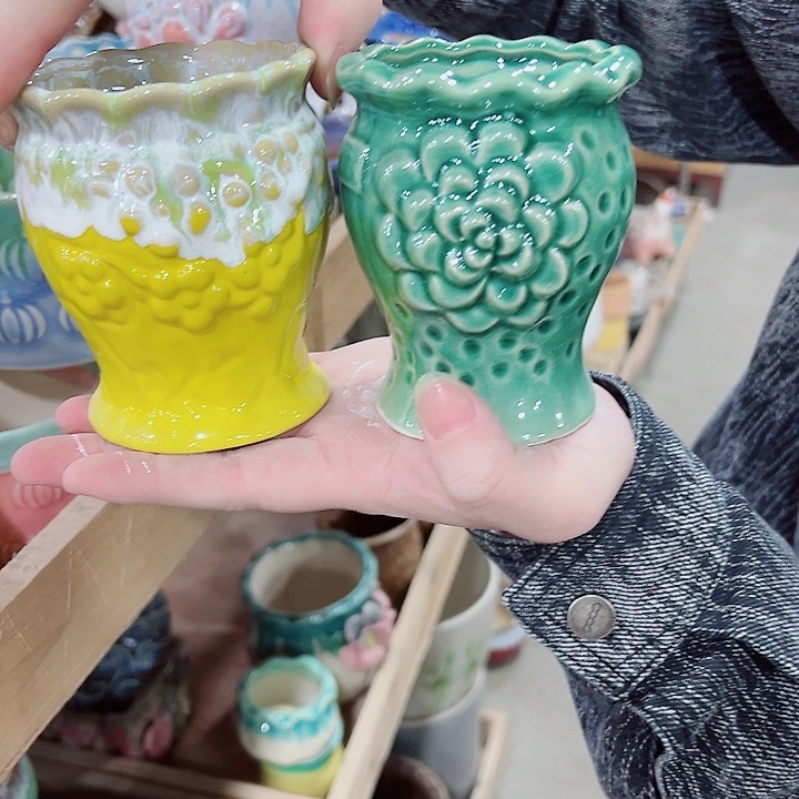 有孔，凑单福利满10元发货陶瓷多肉花盆！