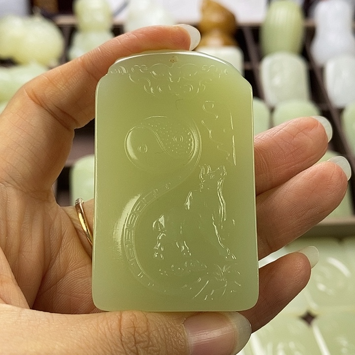 昆仑石双面牛守护神