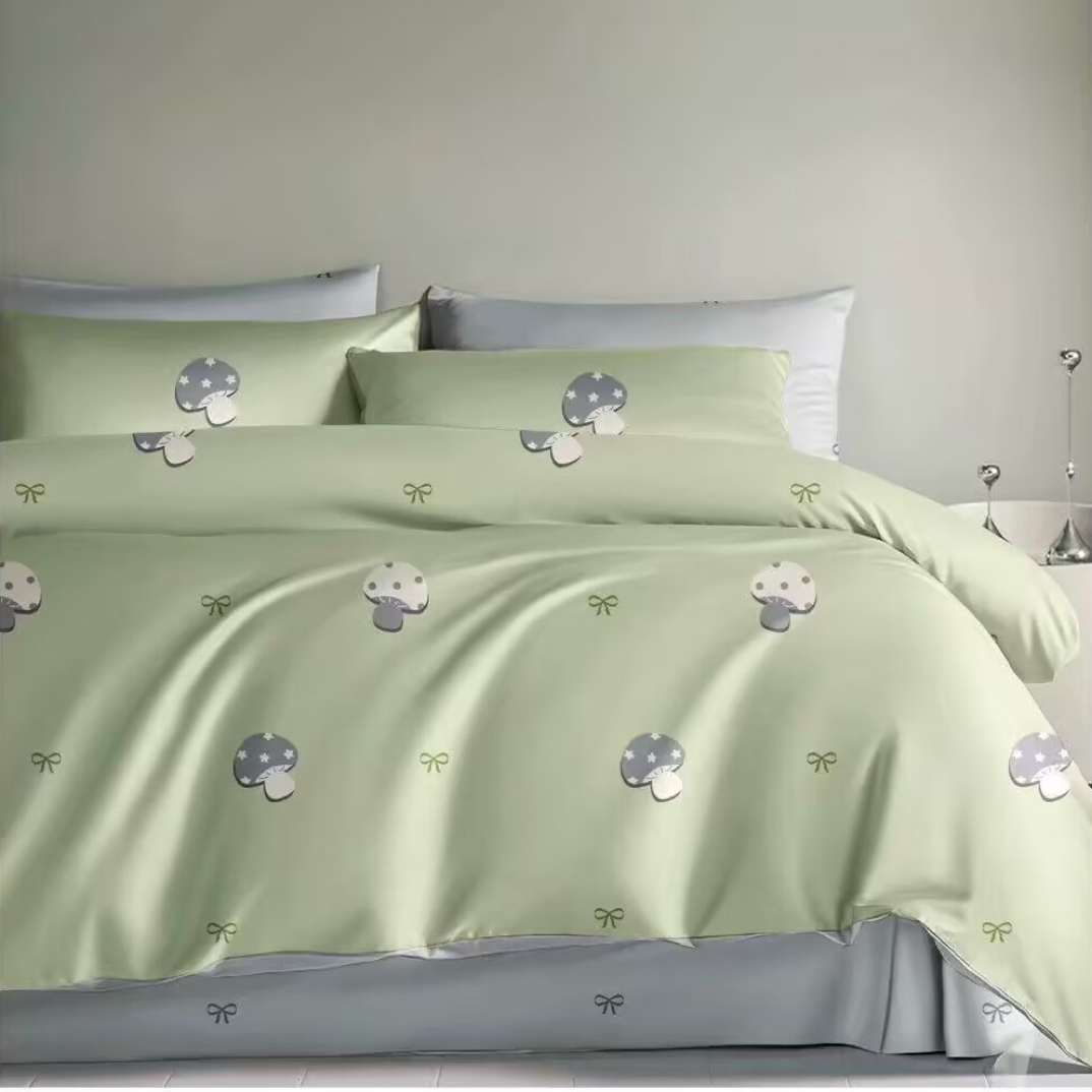 牛奶绒全消光印花四件套