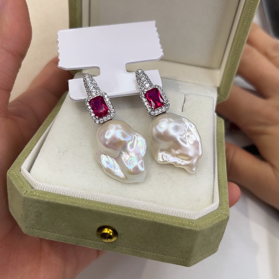 耳饰淡水珍珠合金