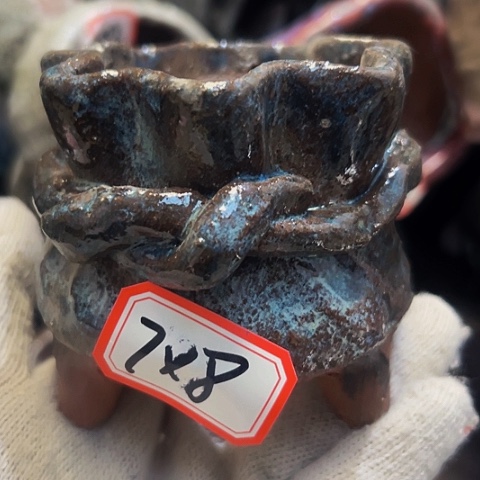 红陶粗陶花盆手工