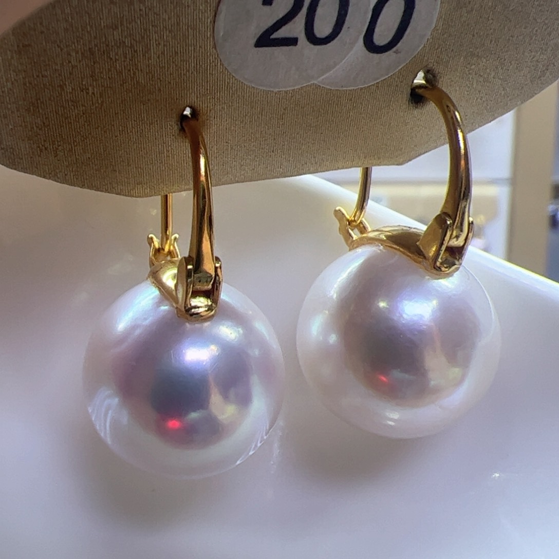 淡水珍珠耳饰银S925镶嵌