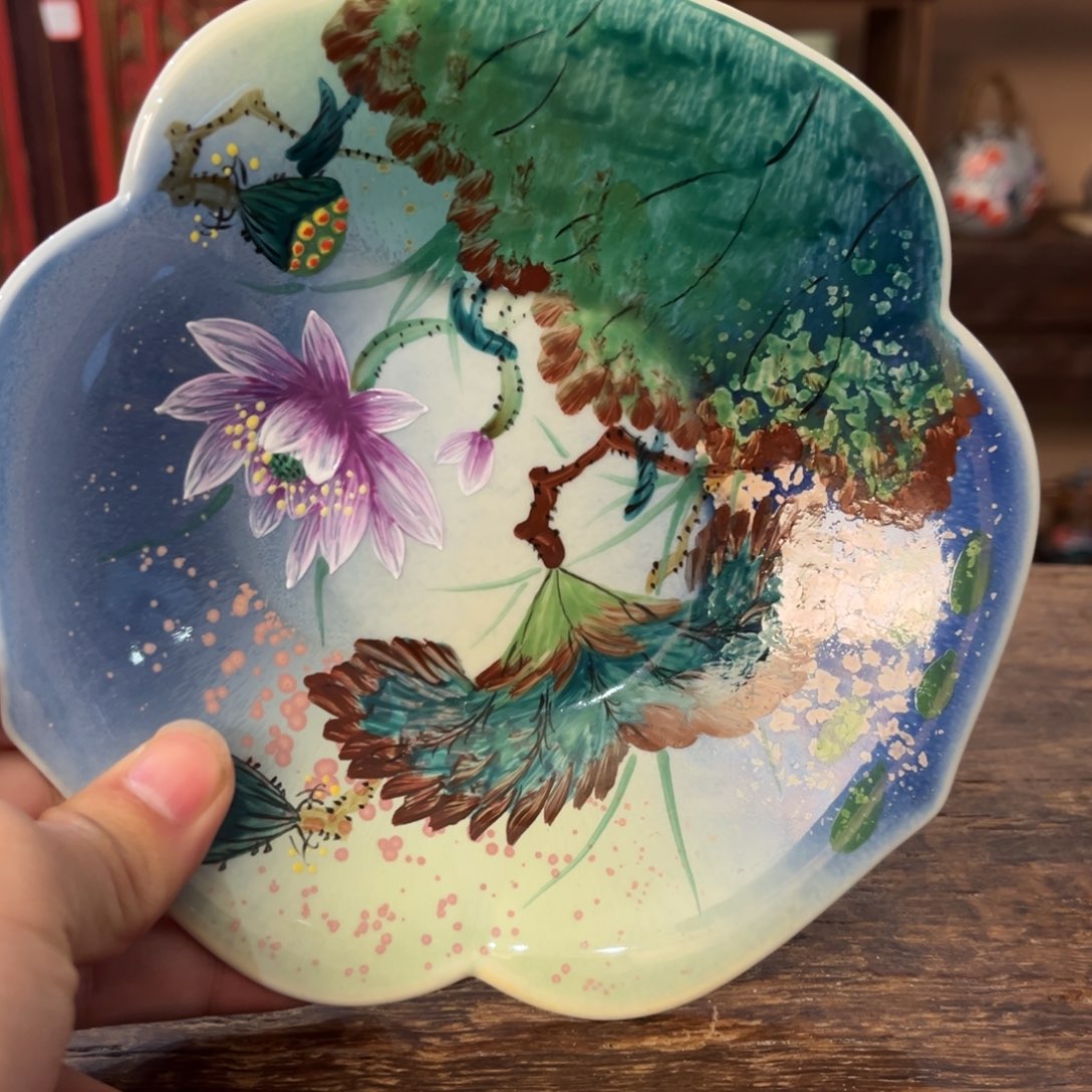 景德镇柴烧手工手绘陶瓷