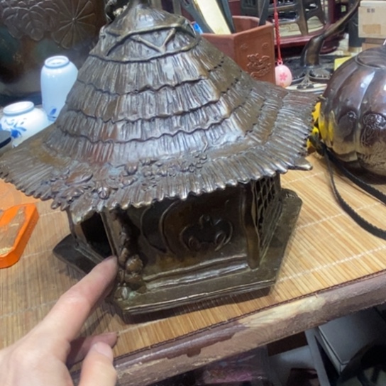 蜜安罐瓷香炉锡茶则