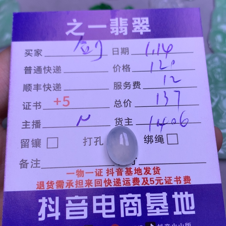 翡翠颈饰未镶嵌剑*