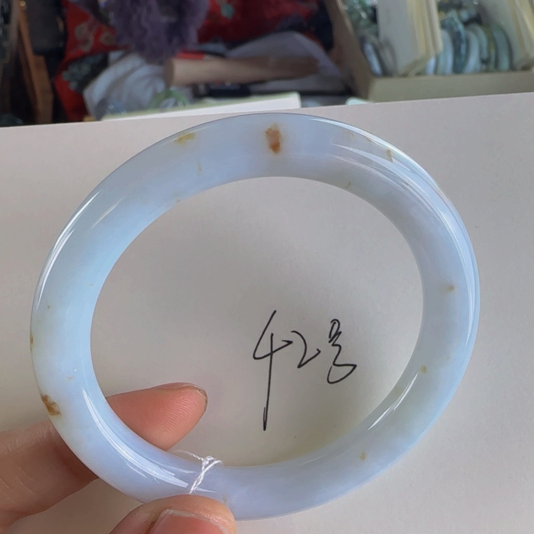 翡翠手镯未镶嵌老坑55.8圈不退