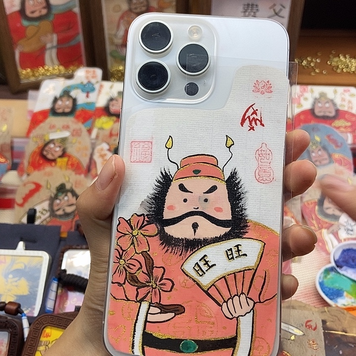 吊坠孤品朱砂奎爷萌脸旺旺桃花