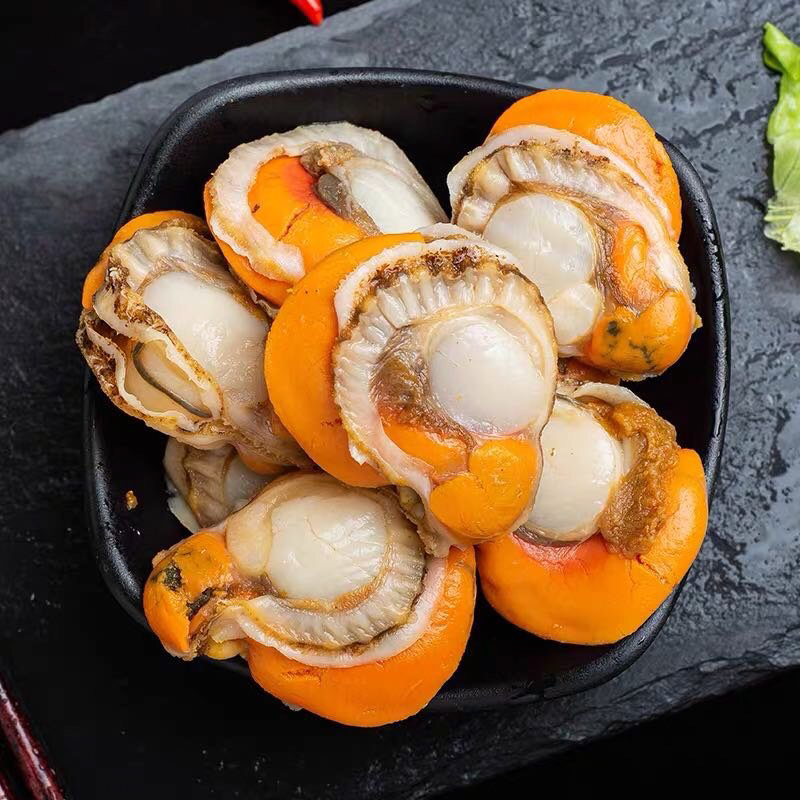 [小梁妈妈]烟台大个带黄扇贝肉3斤装 20/40大规格 顺丰到家