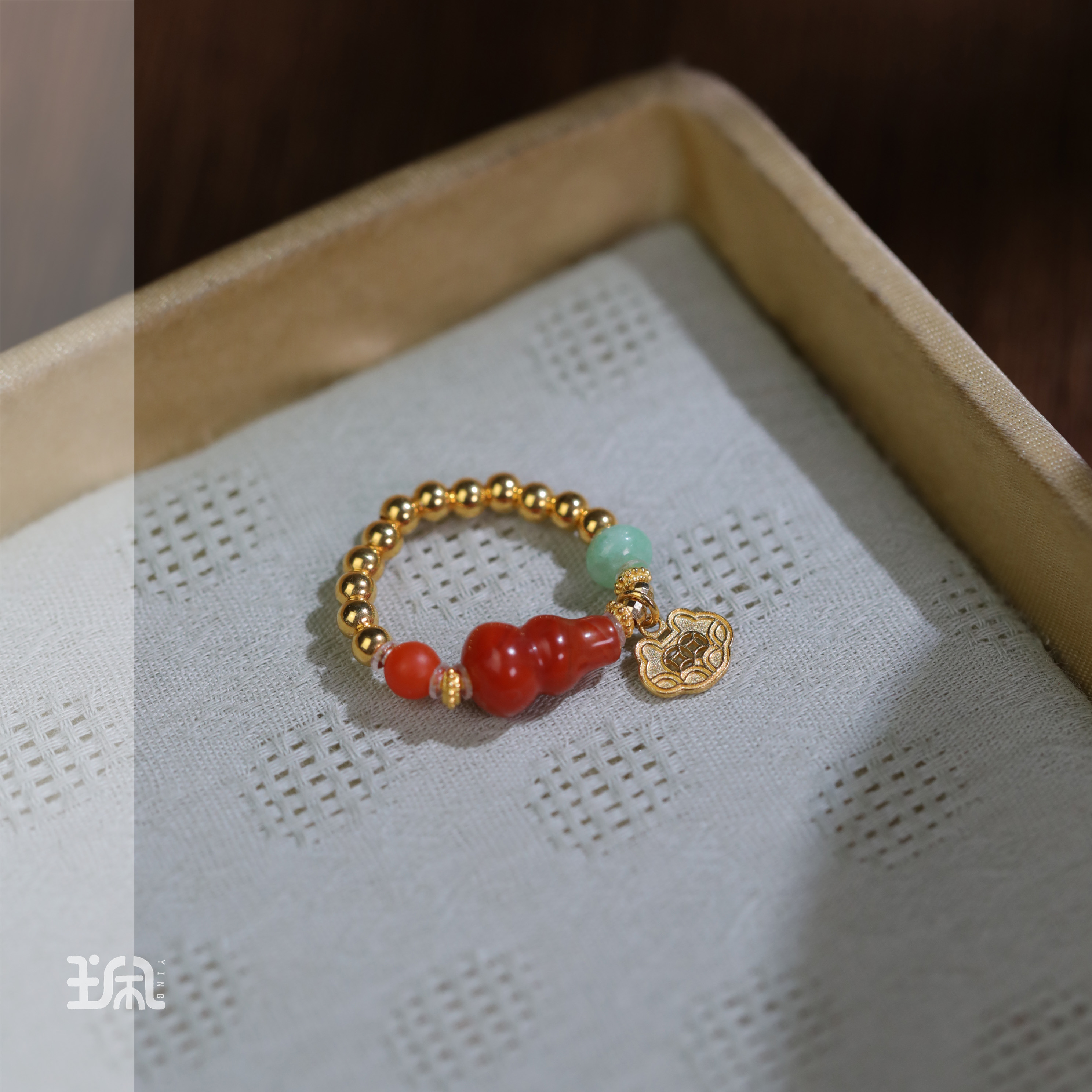 盈岚|南红玛瑙*戒指*18K金镶嵌CYC25021011多样性发其一