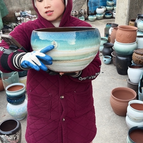 口30高19瑕疵盆子 