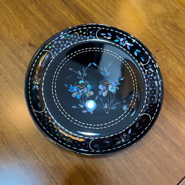 点螺茶盘扬州漆器工艺手工制作