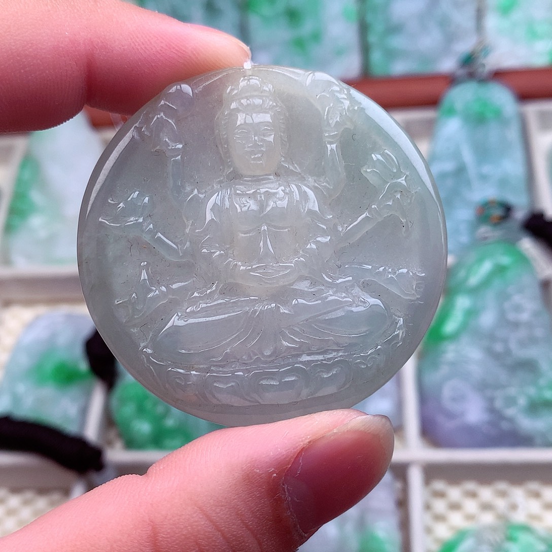 翡翠未镶嵌吊坠(不含链)