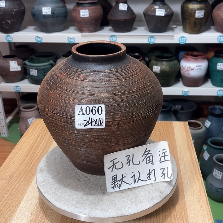 红陶手工制作工艺花盆