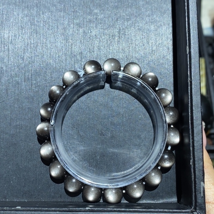 黑曜岩手链未镶嵌邪*沫