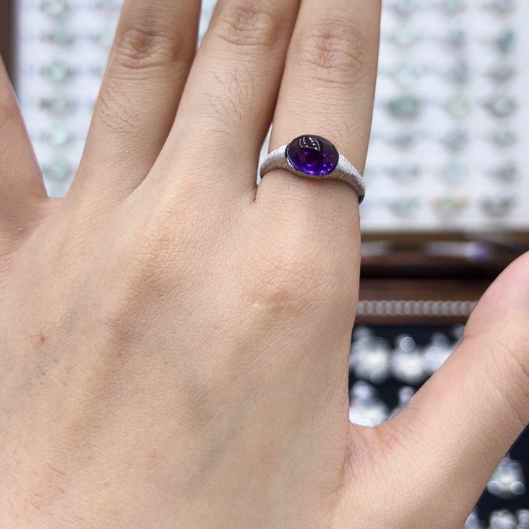 银S925镶嵌紫晶颈饰