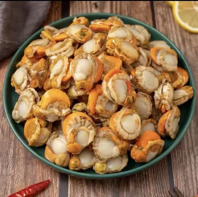 [新疆包邮]野生大个扇贝肉 带膏带黄 250克/包 40-60