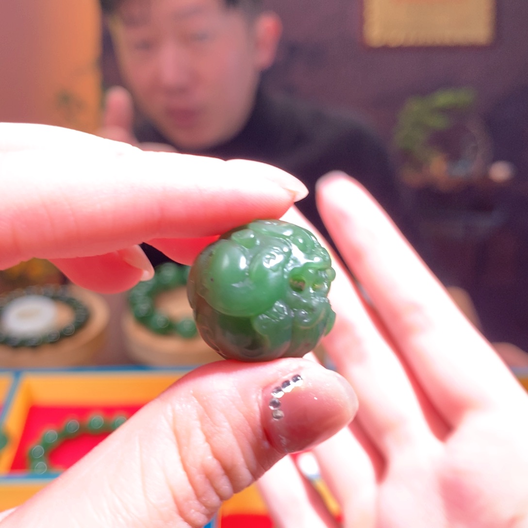 和田玉（碧玉）单珠未镶嵌