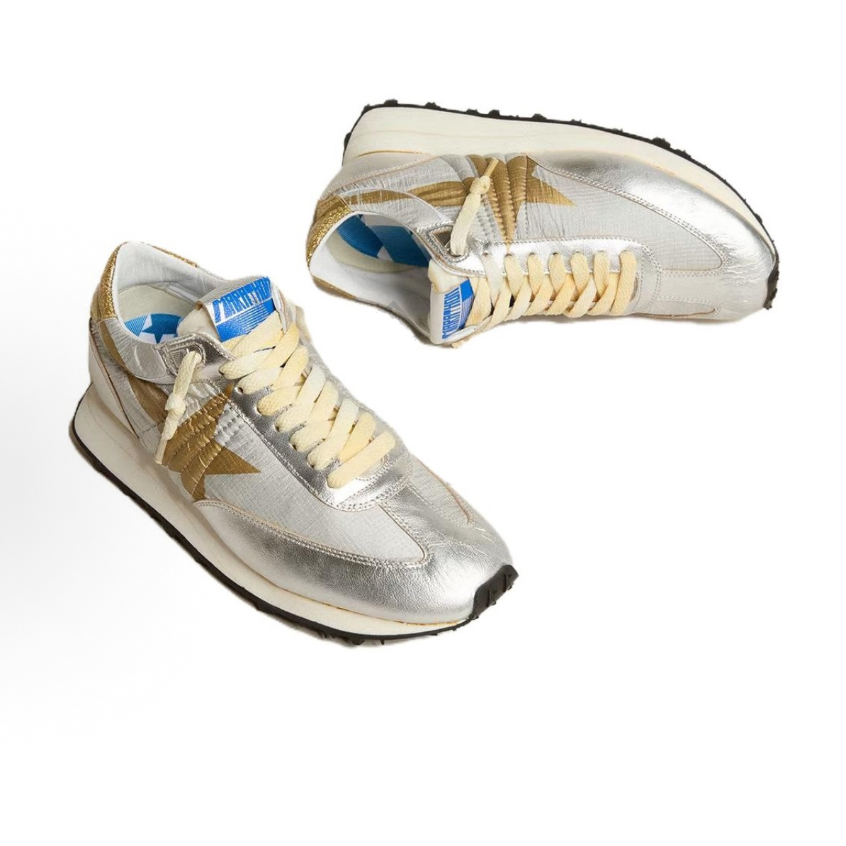 未使用 Alexander McQueen/亚历山大·麦昆 GGDB银色运动鞋36码