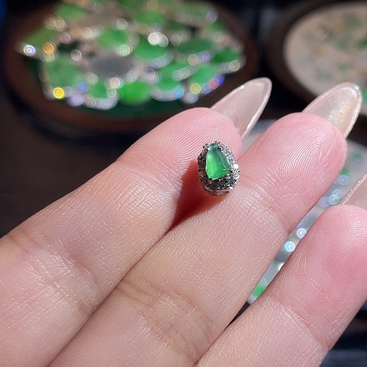 翡翠银S925镶嵌颈饰