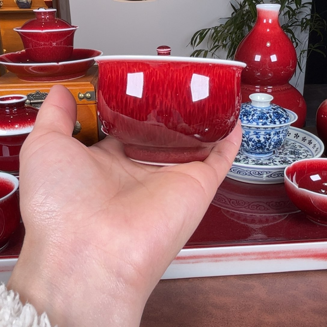 杯景德镇原矿郎红杯儒士