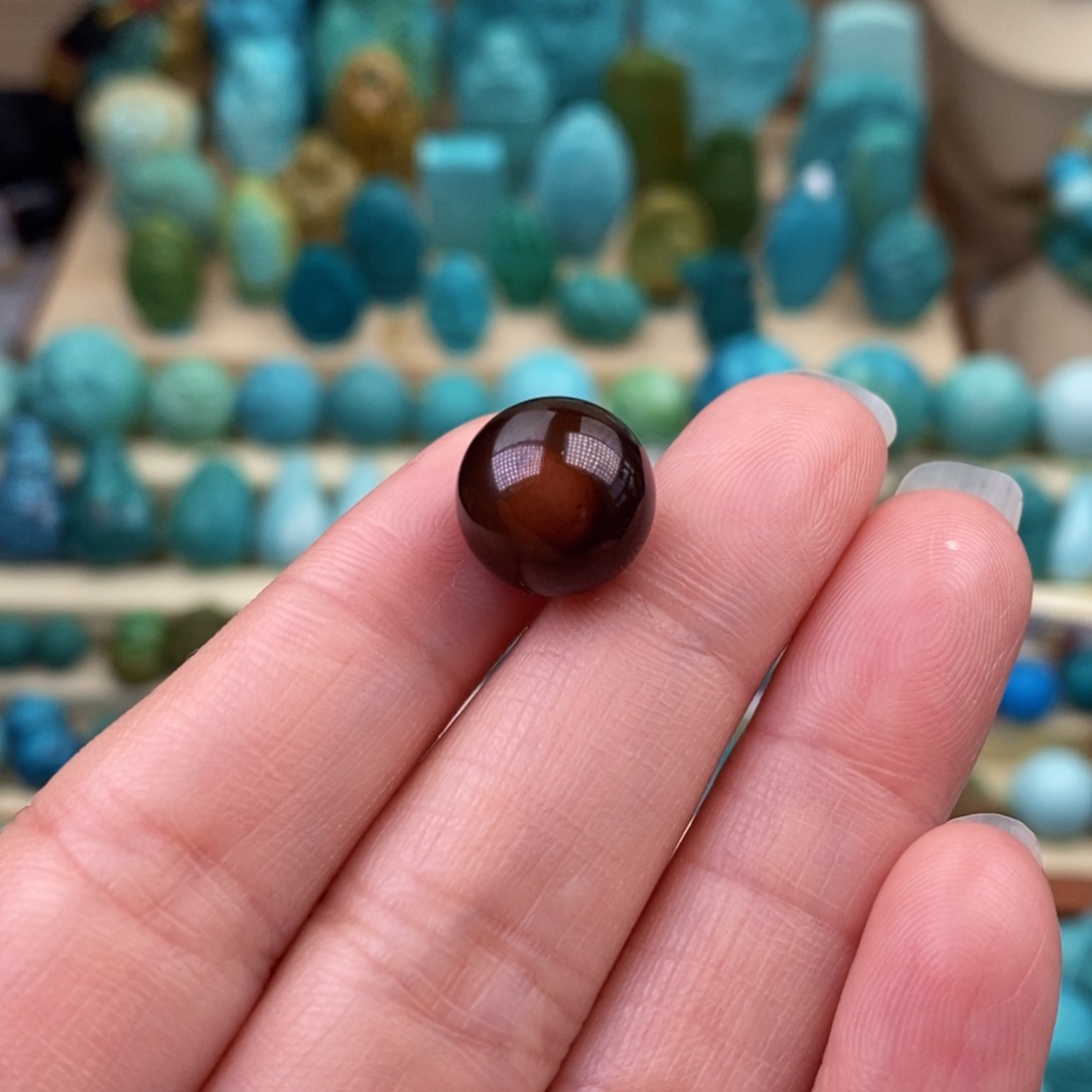 绿松石珠宝奇石未镶嵌12mm