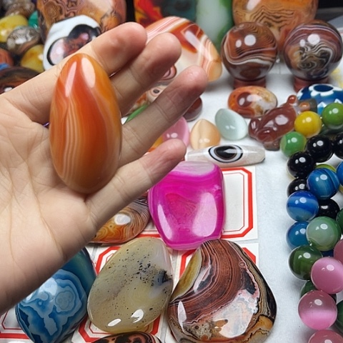 玛瑙/玉髓颈饰足银镀金镶嵌