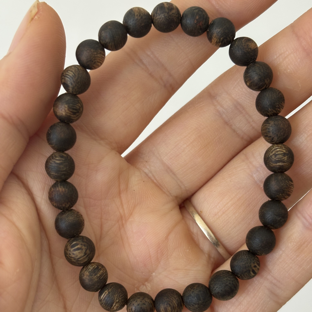 沉香透顶绿卡6.5沉水单圈