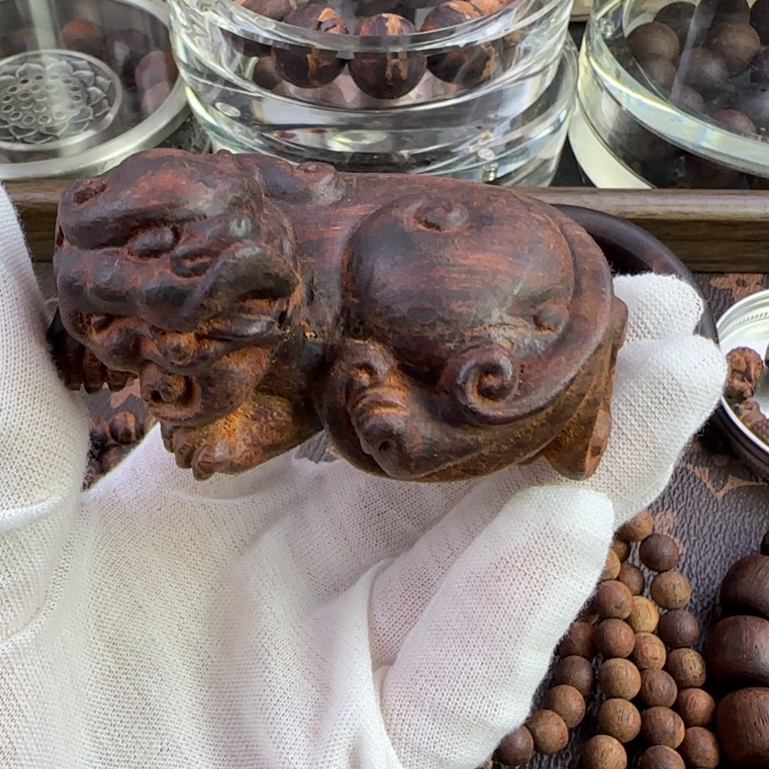 木降真香雕刻件花香蜜香