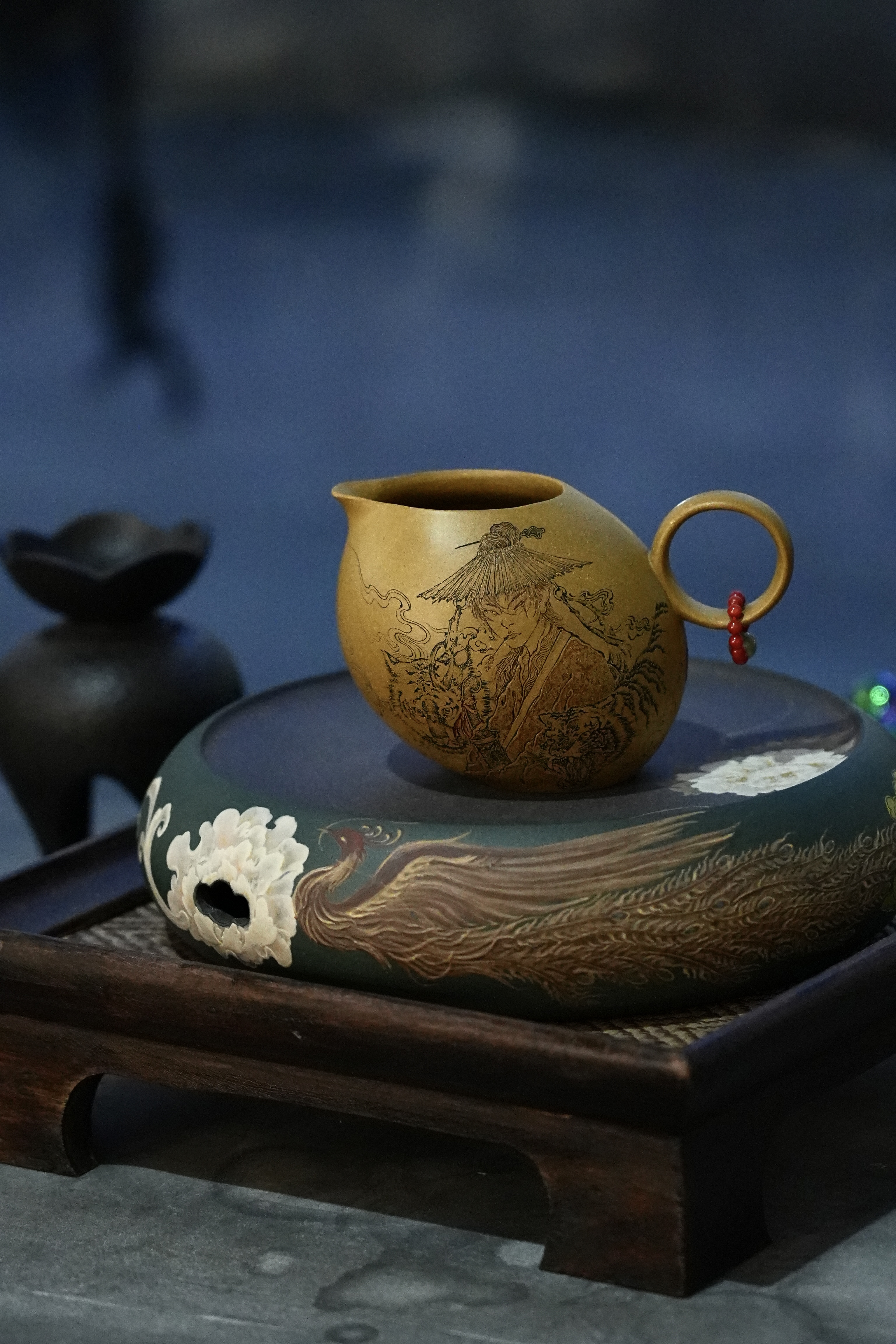 逸尘公道紫砂陶刻