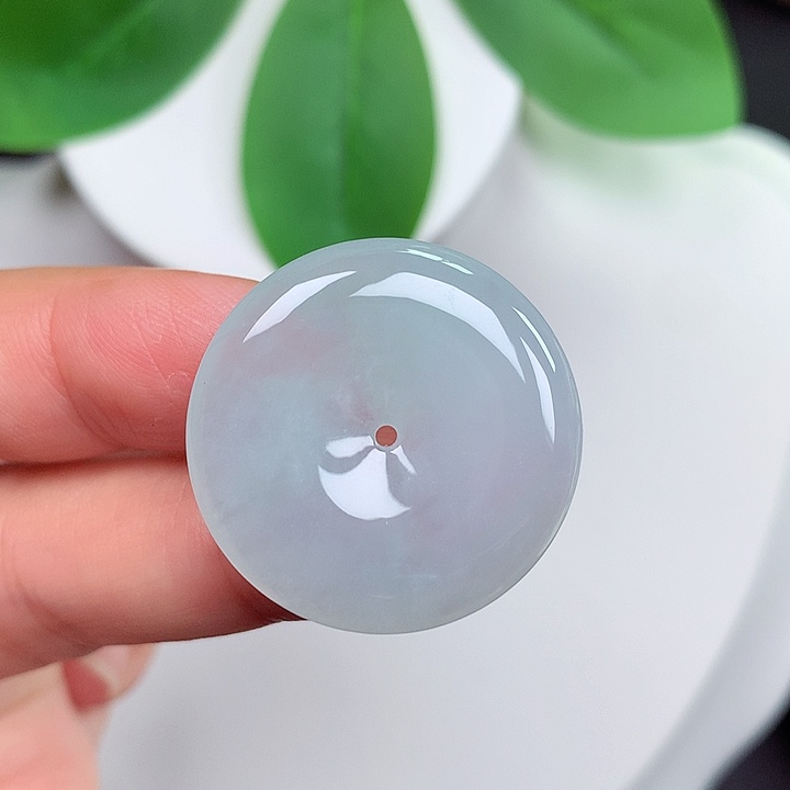 颈饰未镶嵌翡翠平安扣 26.7x4.7mm