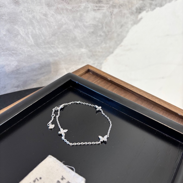 铜合金合成锆石手链 三个蝴蝶手链SL2089