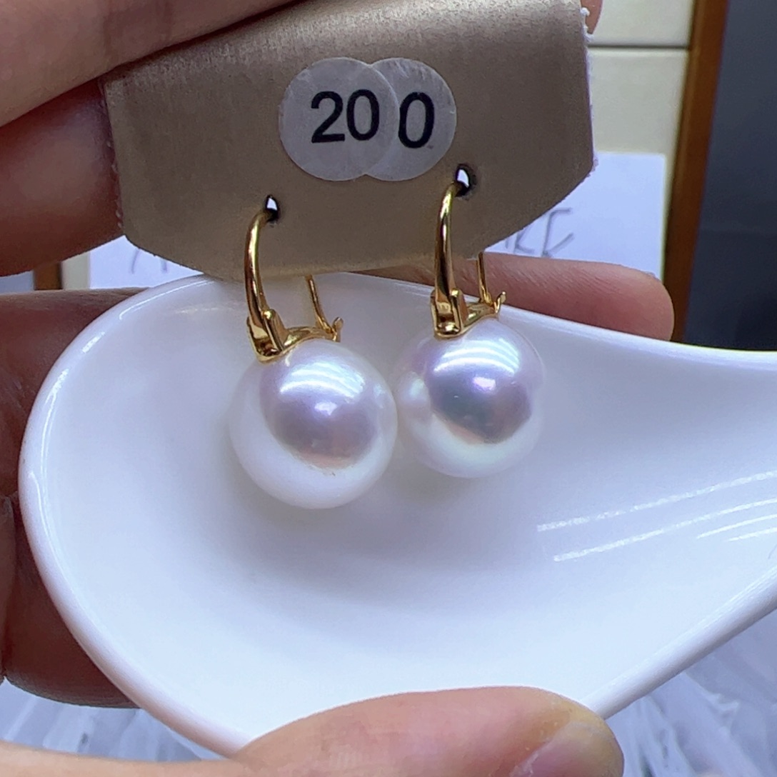 淡水珍珠耳饰银S925镶嵌