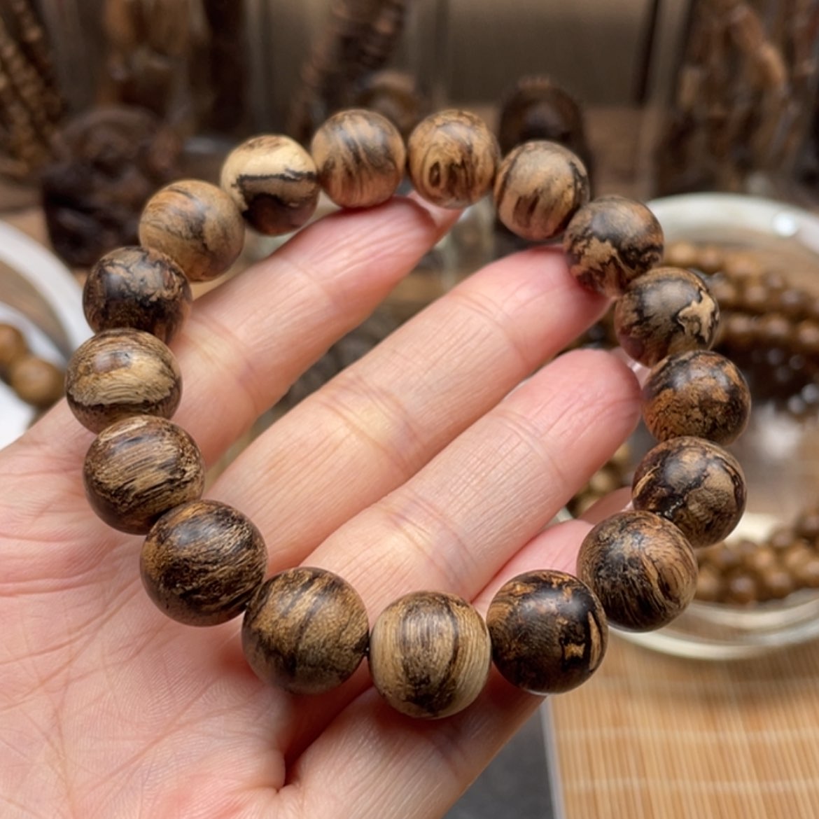 【闪购商品】沉香手串良*野料达拉干虎斑留疤老料