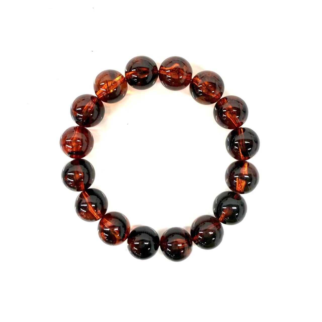 s1720-国风设计款气质款棕红圆珠手串-赠礼盒