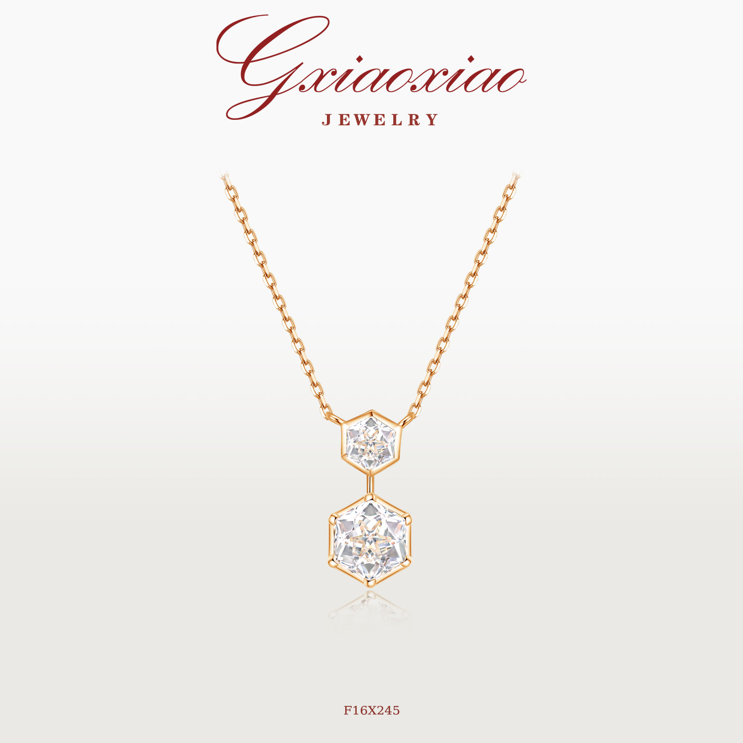 G XIAOXIAO 925银 法式气质时尚百搭蜂巢项链 F16X244 F16X245