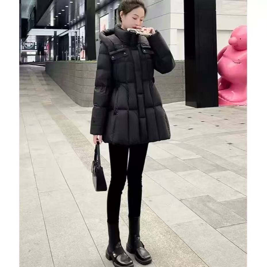 新款鹅绒羽绒服时尚高腰加厚女韩版秋冬连帽短款28-3