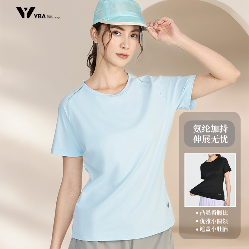 YBA欧若风春上新女士冰感速干运动T恤1012