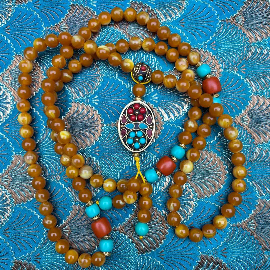 【器物炎灵 】黄色长串毛衣链（不带礼盒）