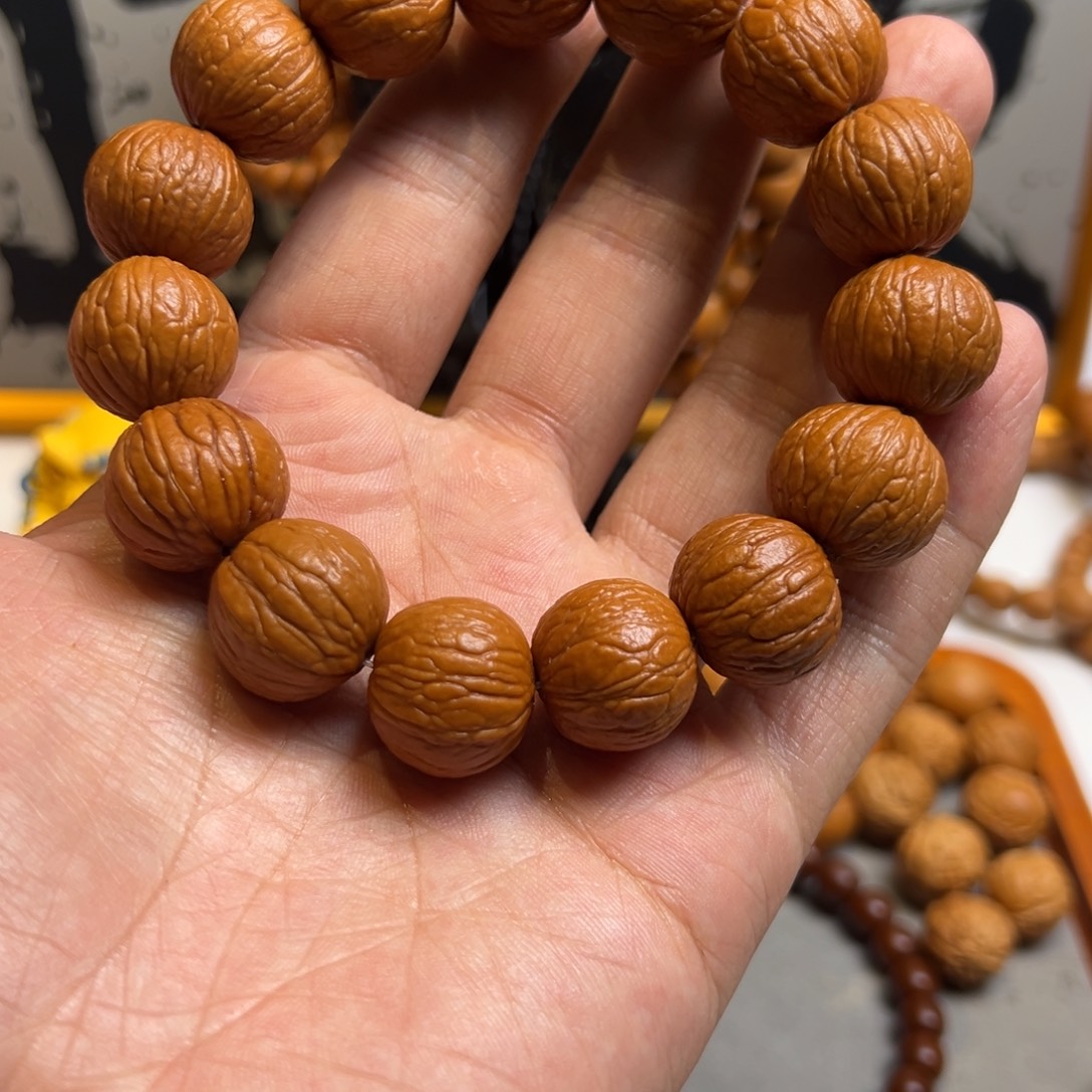猴头核桃手串全品聚宝盆尺寸17+