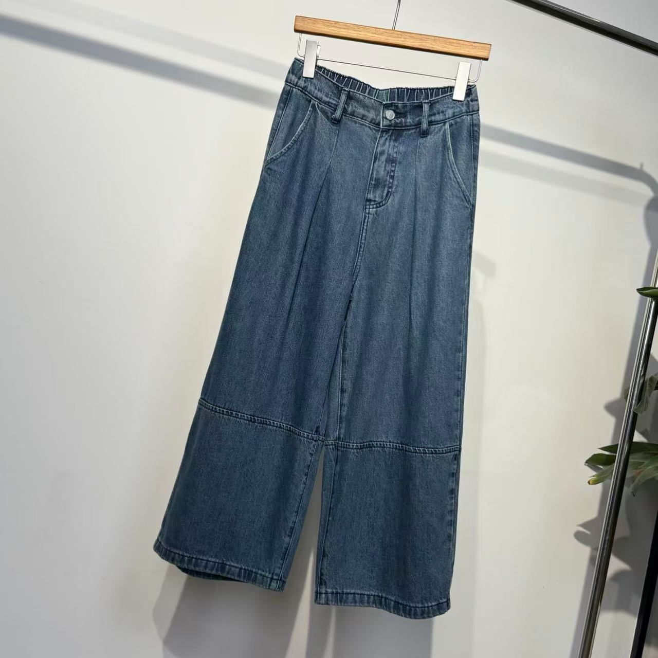 时尚宽松阔腿牛仔裤ZBK33487裤长87（胯大卡码拍大，胯小卡码拍小）