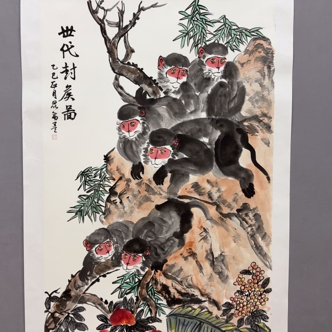 国画艺术家真人手绘