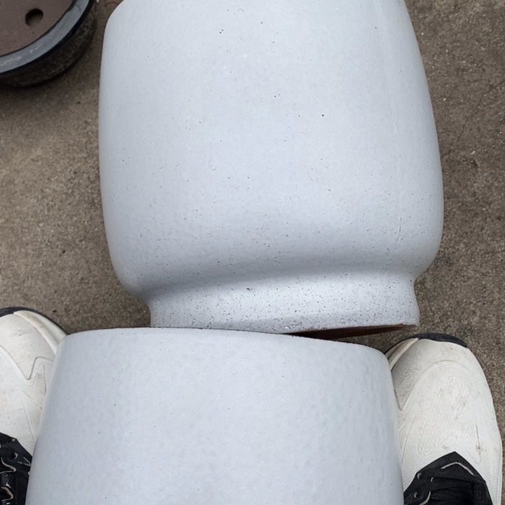 紫砂花盆高21口19一对