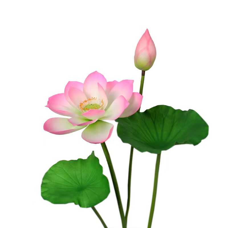 仿真荷花仿真花荷叶高档假花水池装饰塑料花鱼池莲花景观布置造景