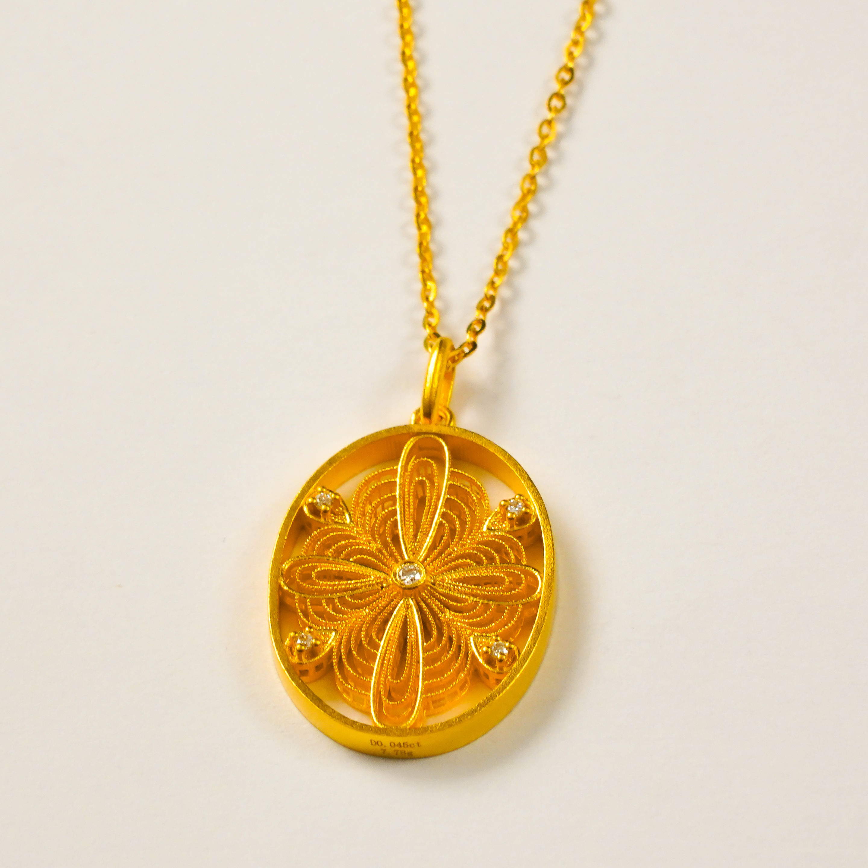 【龙百万】足金镶钻套链