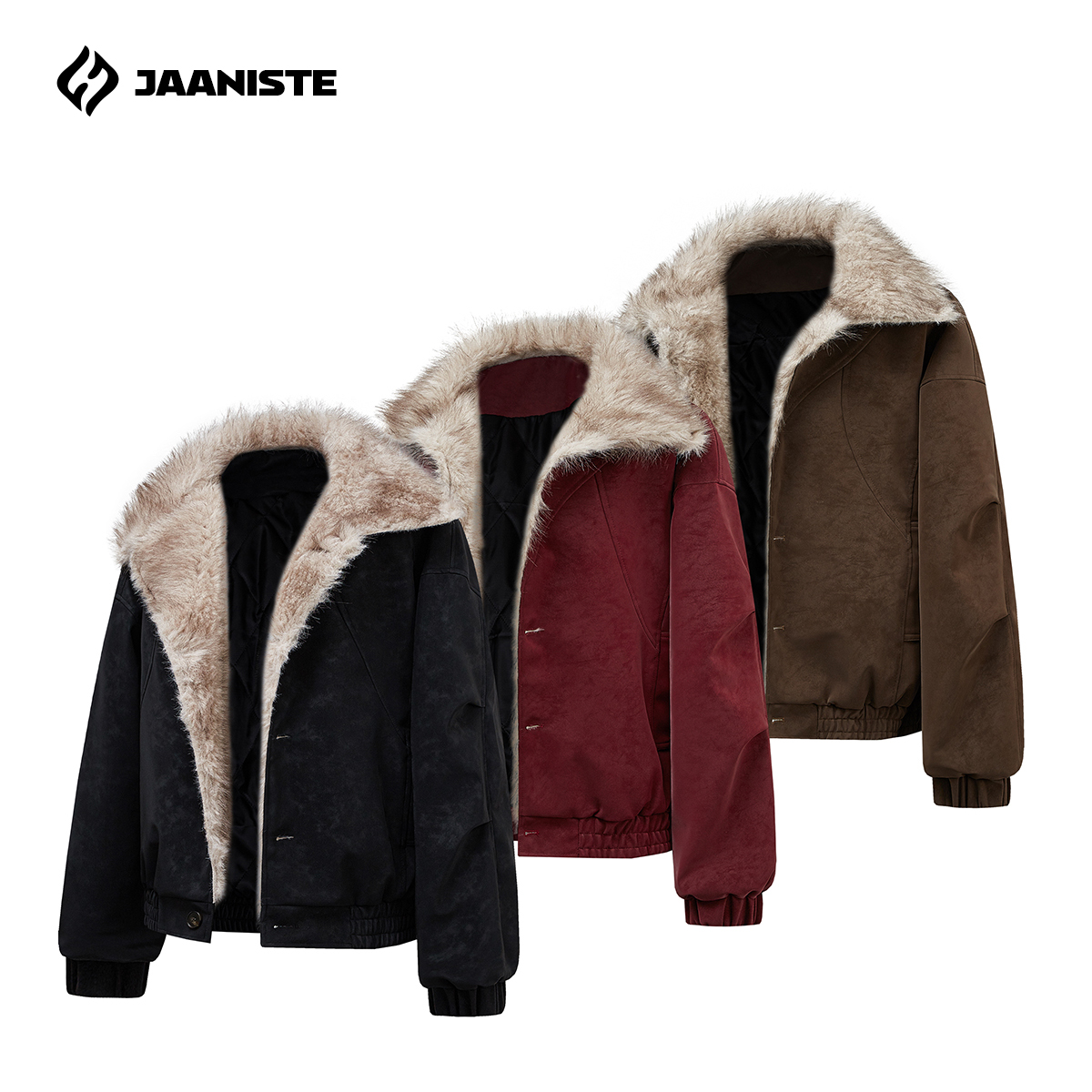 Jaaniste5代座山雕亲肤皮衣棉服男冬季百搭加厚保暖外套休闲夹克