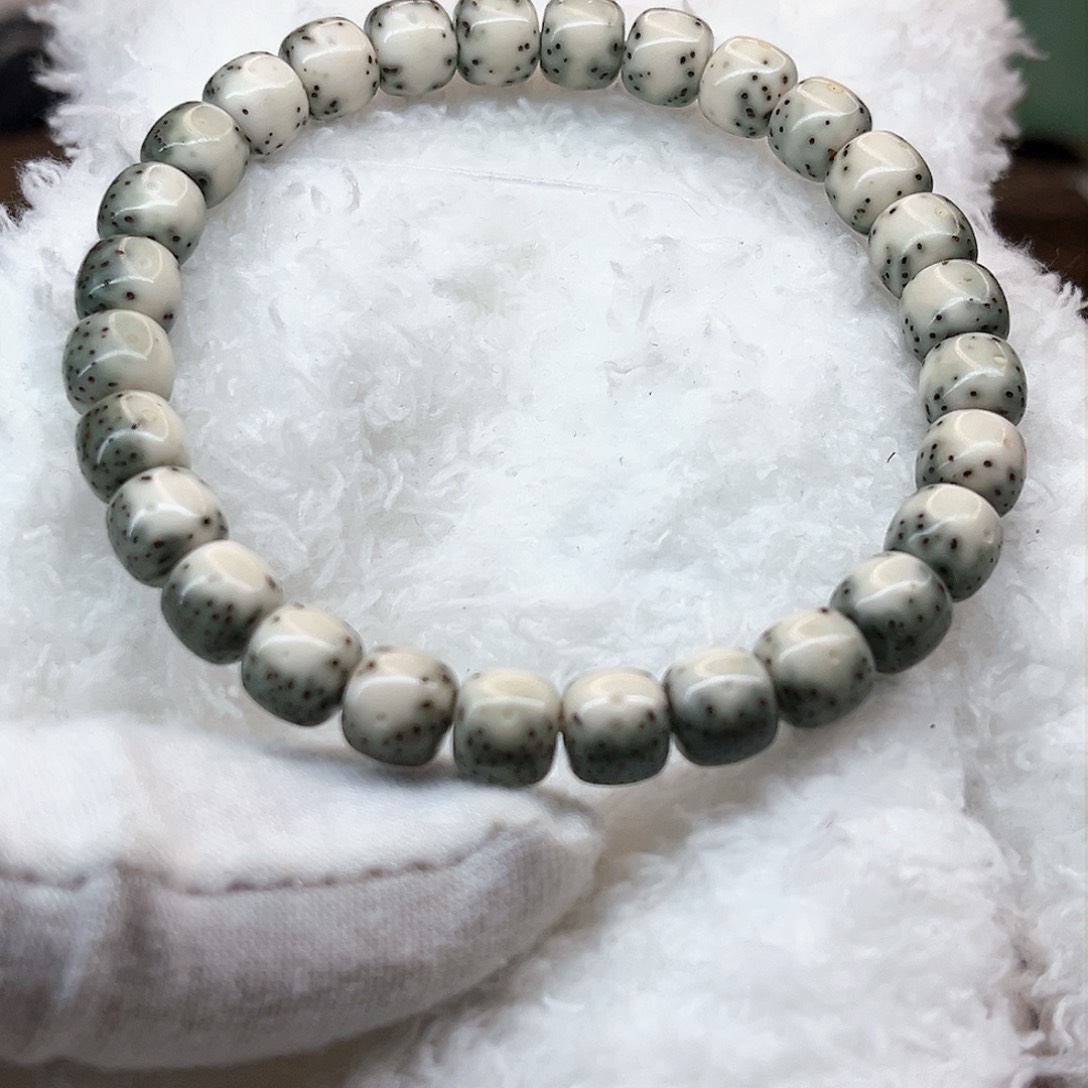 星月菩提吊坠青花瓷绿背