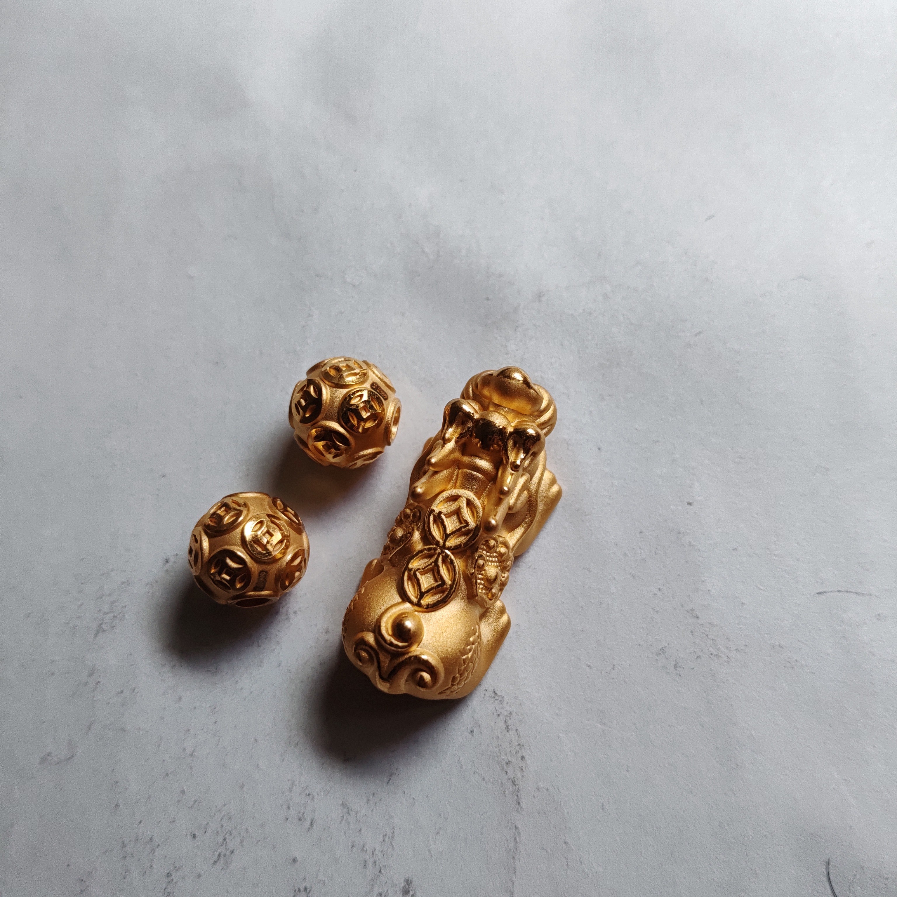 金元宝足金999貔貅珠子首饰